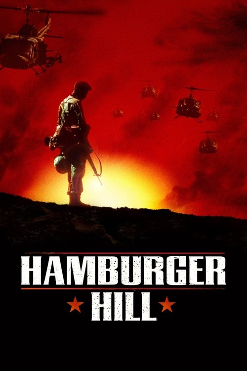 The men of Bravo Company are facing a battle that's all uphill%E2%80%A6 up Hamburger Hill. Fourteen war-weary soldiers are battling for a mud-covered mound of earth so named because it chews up soldiers like chopped meat. They are fighting for their country, their fellow soldiers and their lives. War is hell, but this is worse. Hamburger Hill tells it the way it was, the way it really was. It's a raw, gritty and totally unrelenting dramatic depiction of one of the fiercest battles of America's bloodiest war. This happened. Hamburger Hill - war at its worst, men at their best.