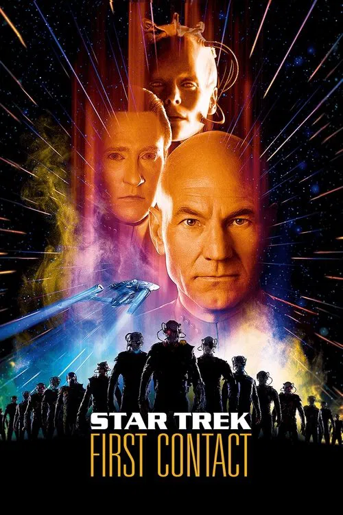 The Borg, a relentless race of cyborgs, are on a direct course for Earth. Violating orders to stay away from the battle, Captain Picard and the crew of the newly-commissioned USS Enterprise E pursue the Borg back in time to prevent the invaders from changing Federation history and assimilating the galaxy.