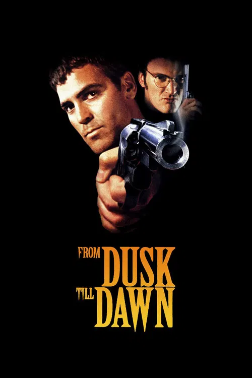Seth Gecko and his younger brother Richard are on the run after a bloody bank robbery in Texas. They escape across the border into Mexico and will be home-free the next morning, when they pay off the local kingpin. They just have to survive 'from dusk till dawn' at the rendezvous point, which turns out to be a Hell of a strip joint.